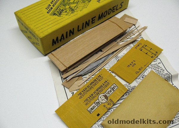 Main Line Models 1/87 40'  Wood Sheathed Refrigerator (Billboard Reefer) - Meyer Kornblum Western Dressed Beef - Kansas City New York - HO Craftsman Kit, PR-18 plastic model kit